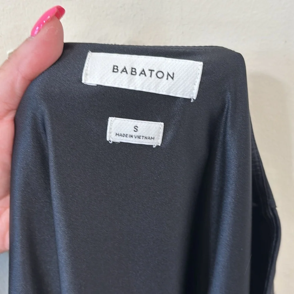 Aritzia Babaton Contour Squareneck Longsleeve Black Size Small - Picture 7 of 8